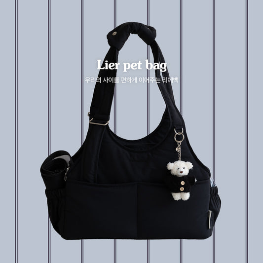 【予約】Lier petbag -Stripe set(ストライプクッション+ショルダーパッド付属)