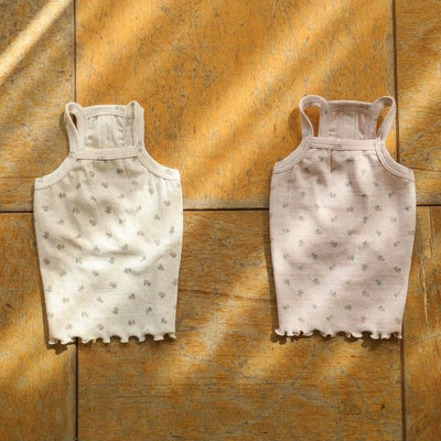 【予約】flower sleeveless t-shirt|犬服 ドッグウェア(トップス)