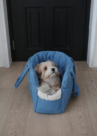 【予約】 DAY CARRY BAG (pale blue)|犬用キャリーバッグ