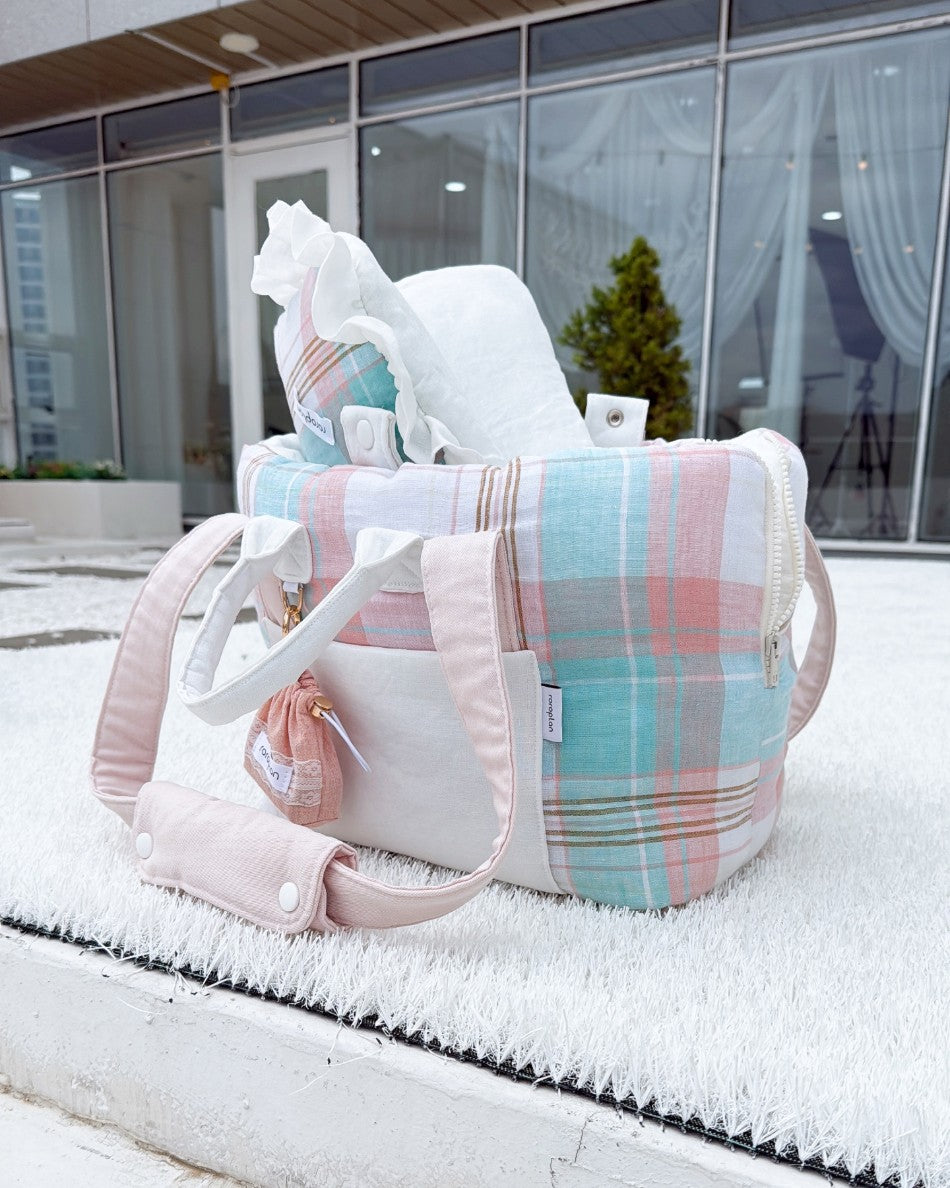 【受注生産】12th linen rorobag|犬用キャリーバッグ