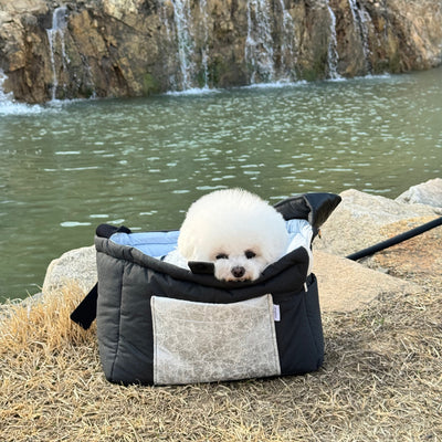 【受注生産】3rd cotton needbag black|犬用キャリーバッグ・スリングバッグ