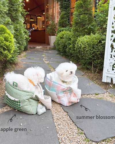 【受注生産】9th linen needbag|犬用キャリーバッグ・スリングバッグ