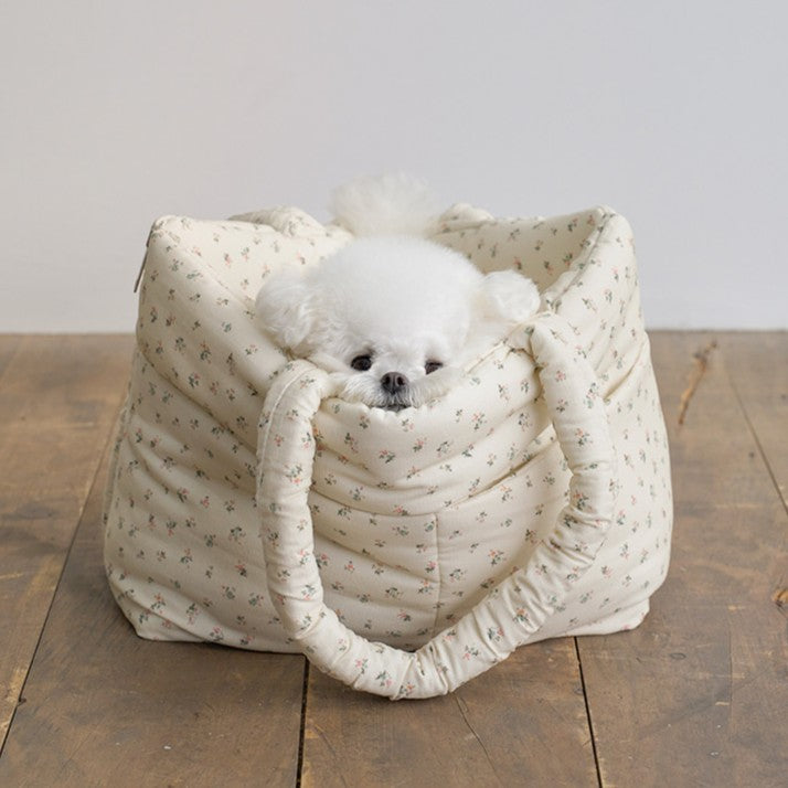 犬用 キャリーバッグ 韓国 APERTY｜wide bag baby ivory｜犬服・ペット