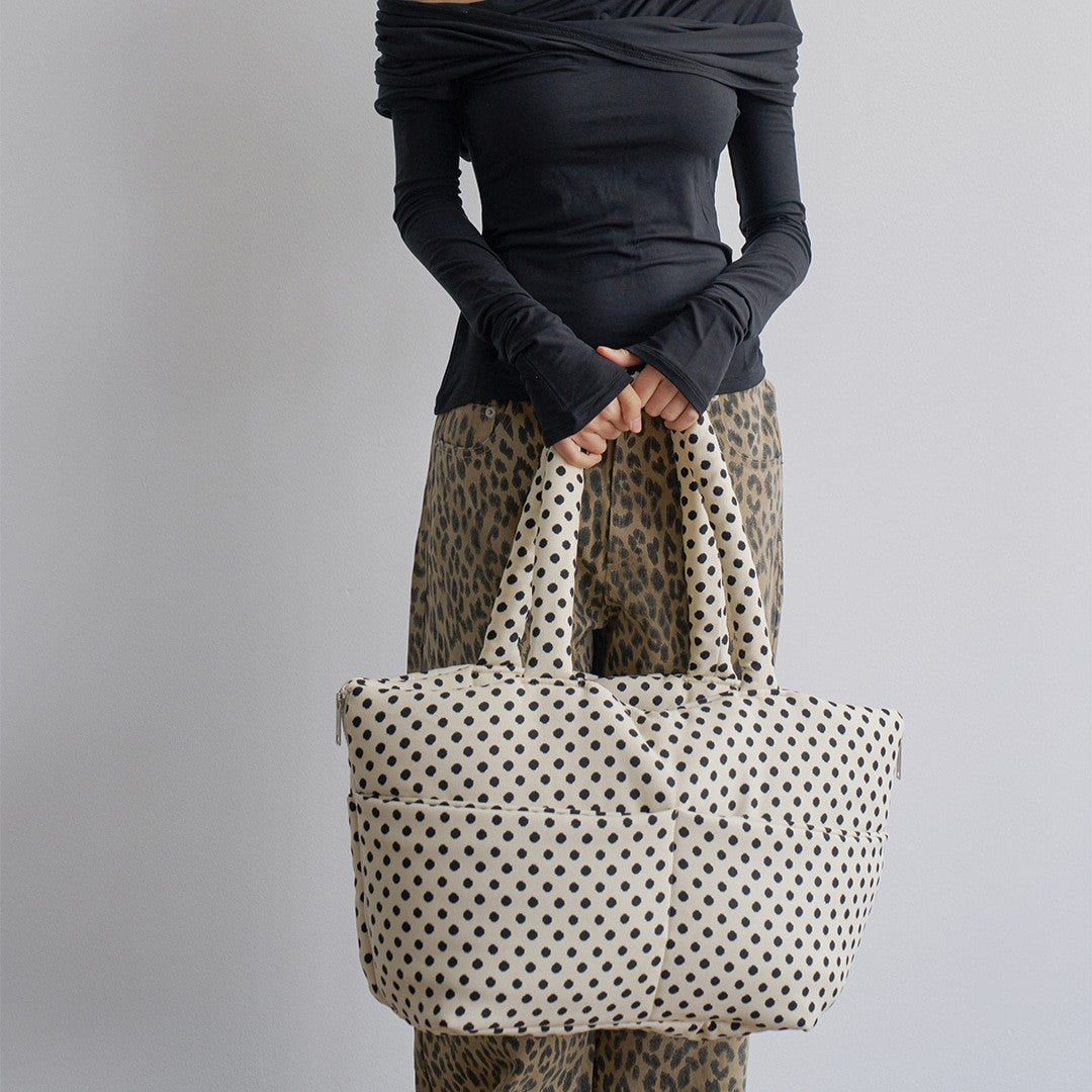 【一部即納】wide bag - dot ivory｜犬用キャリーバッグ