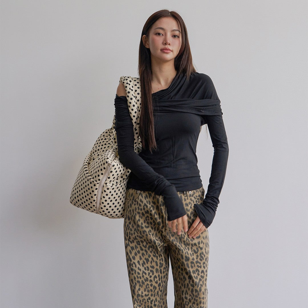 【一部即納】wide bag - dot ivory｜犬用キャリーバッグ