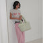 【予約】wide bag - plaid green