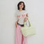 【予約】wide bag - plaid green
