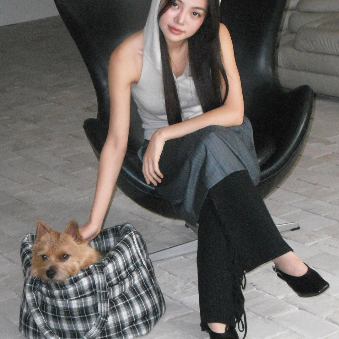 【予約】wide bag - tartan black