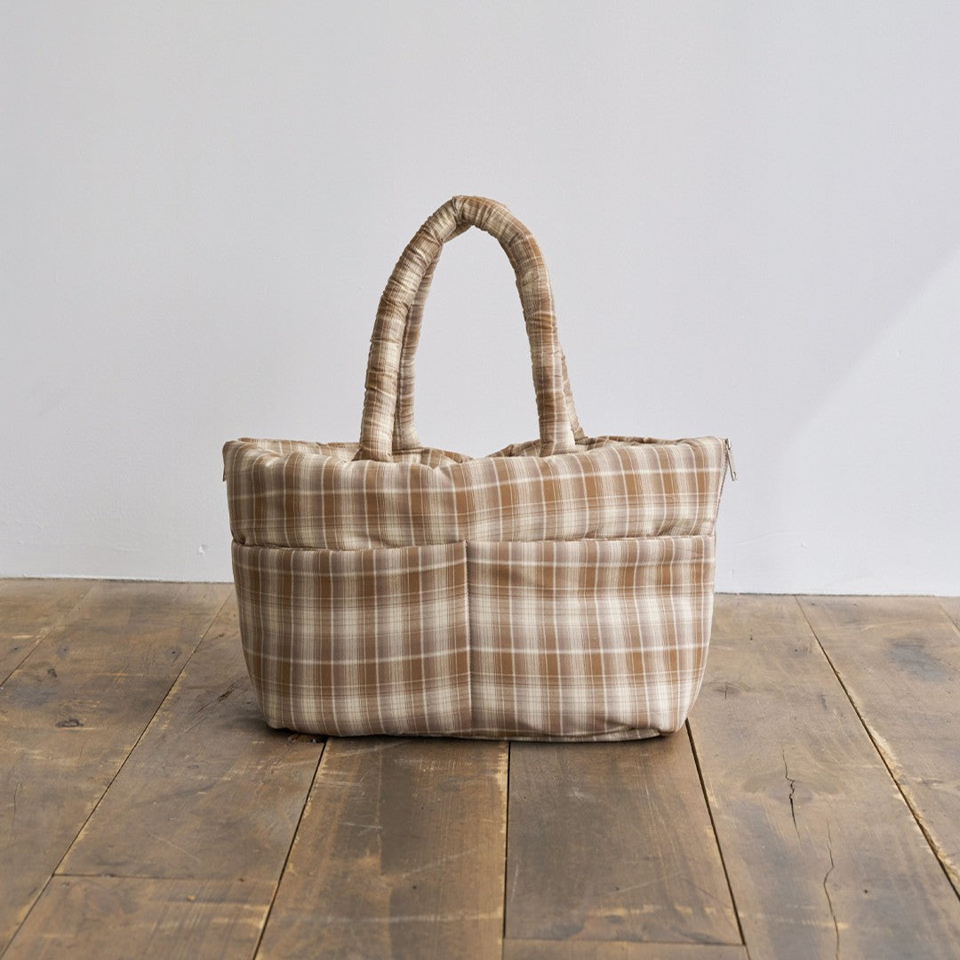 【予約】wide bag - tartan brown