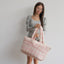【予約】wide bag - tartan pink