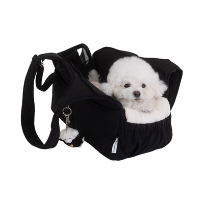 【予約】Lier petbag（ベーシッククリームクッション＋ショルダーパッド付属）｜犬用キャリーバッグ
