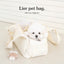 【予約】Lier petbag（ベーシッククリームクッション＋ショルダーパッド付属）｜犬用キャリーバッグ