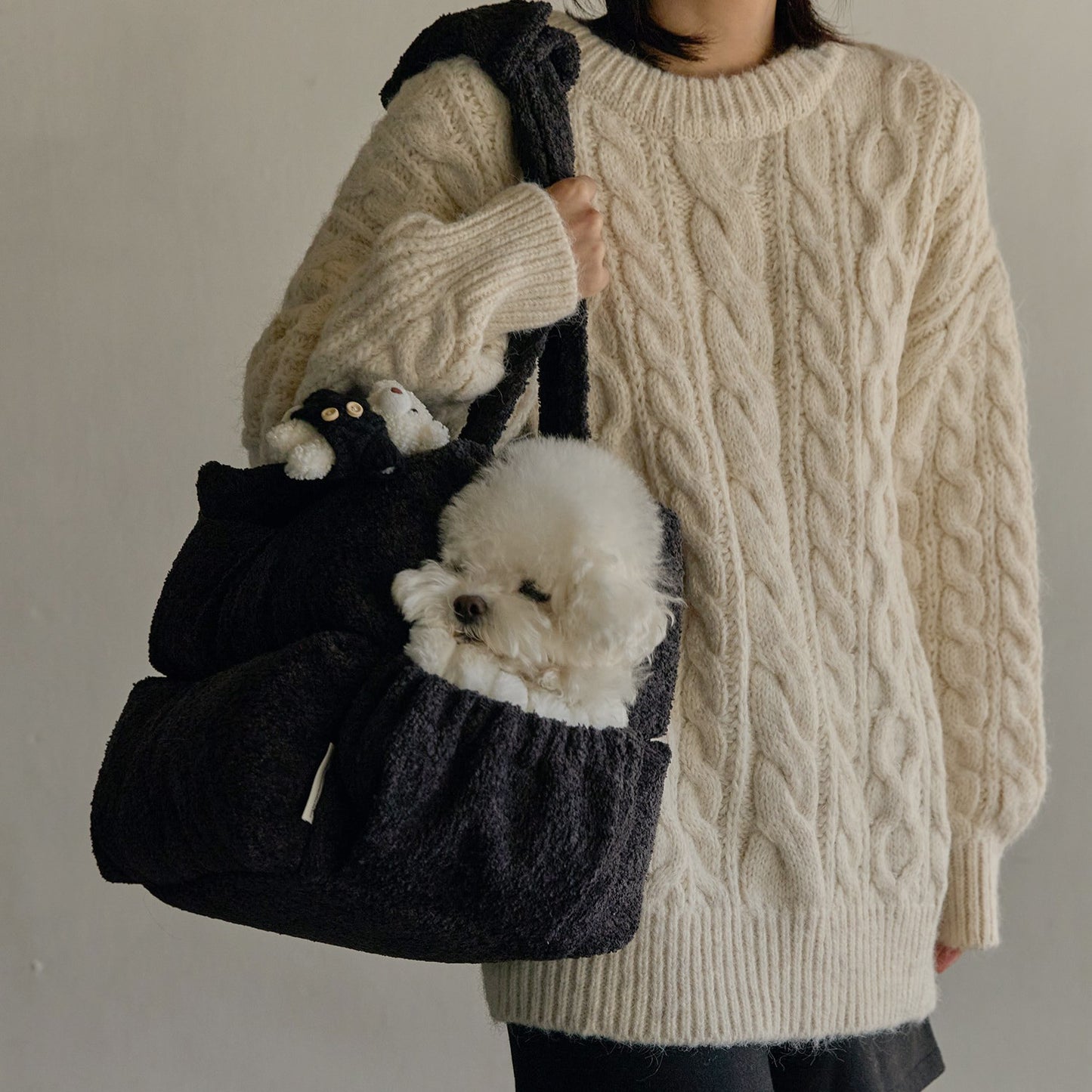 【一部即納】Mou Petbag Boucle edition｜犬用キャリーバッグ
