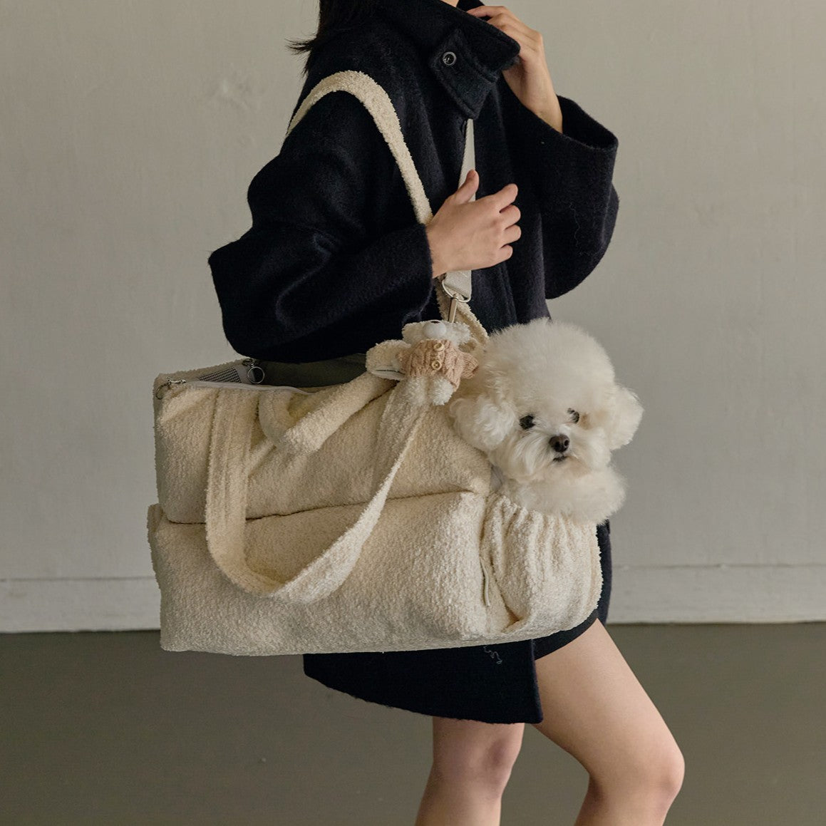 【一部即納】Mou Petbag Boucle edition｜犬用キャリーバッグ