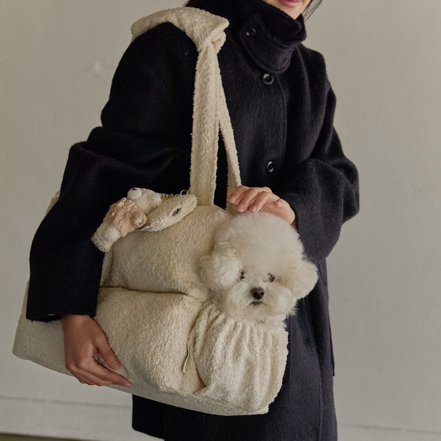 【一部即納】Mou Petbag Boucle edition｜犬用キャリーバッグ