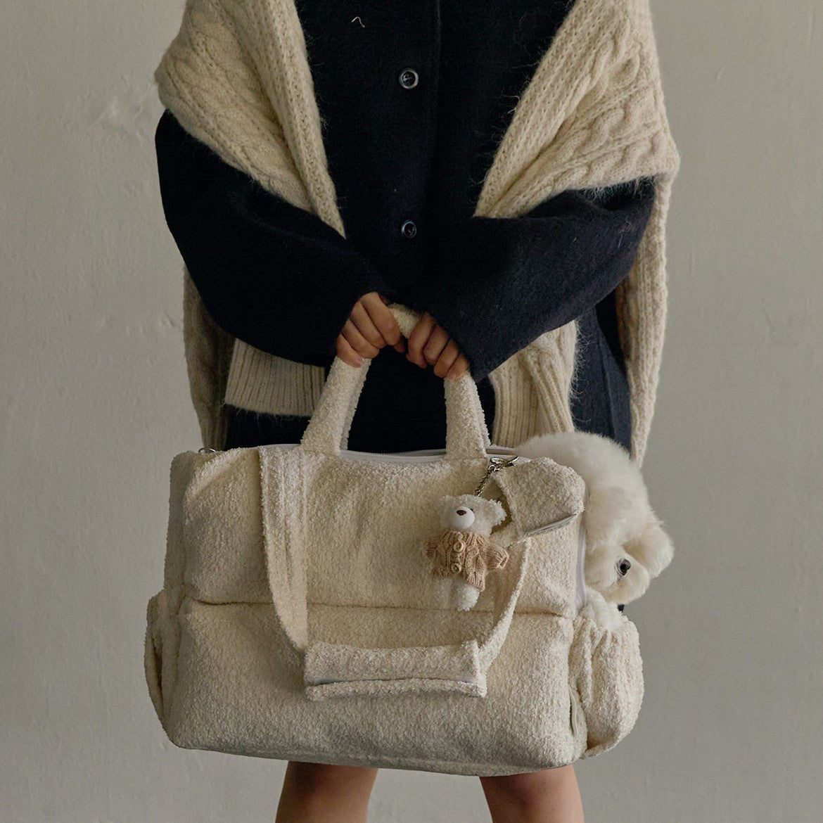 【一部即納】Mou Petbag Boucle edition｜犬用キャリーバッグ