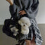 【一部即納】Partir bag - Stone Gray（オールシーズン用クッション＋ショルダーパット付属）｜犬用キャリーバッグ・スリングバッグ