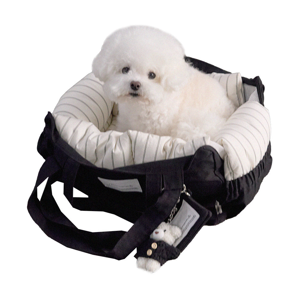 【予約】Partir Pet bag - Black（オールシーズン用クッション＋ショルダーパット付属）
