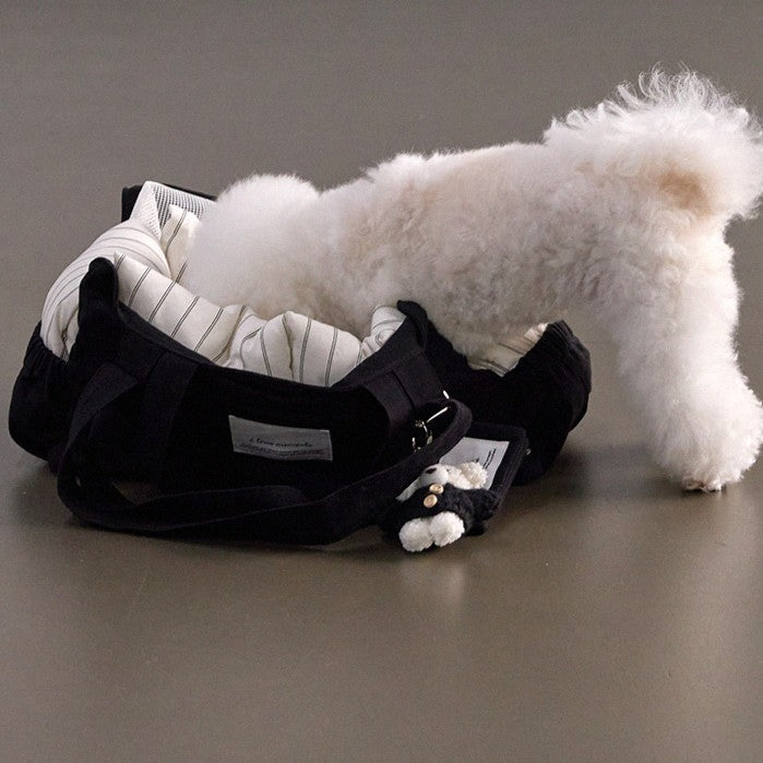 【予約】Partir Pet bag - Black（オールシーズン用クッション＋ショルダーパット付属）