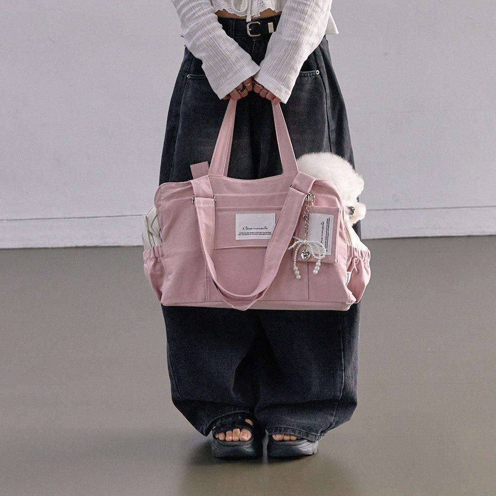 【予約】Partir Pet bag - Powder Pink（オールシーズン用クッション＋ショルダーパット付属）