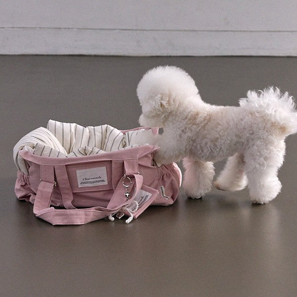 【予約】Partir Pet bag - Powder Pink（オールシーズン用クッション＋ショルダーパット付属）