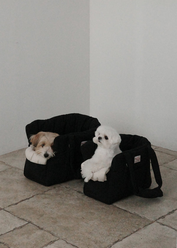 【予約】 DAY CARRY BAG (black)｜犬用キャリーバッグ
