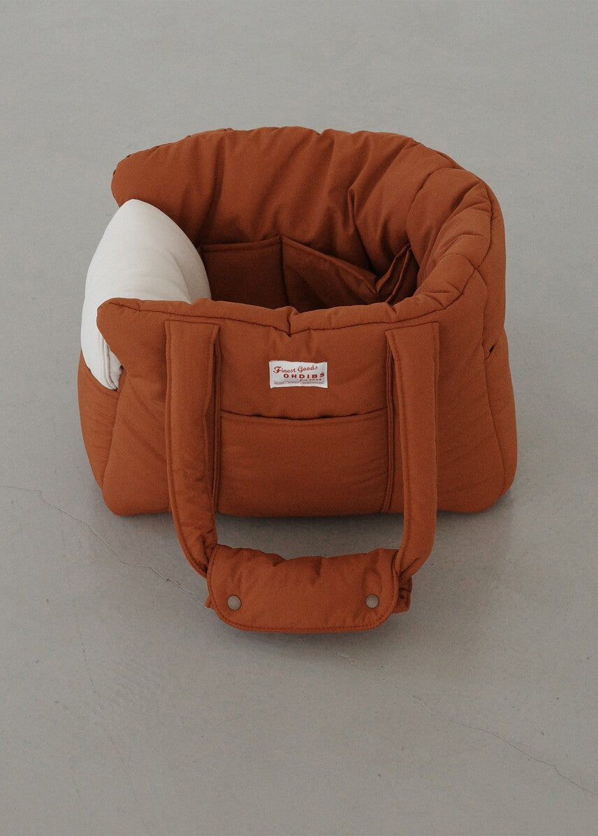 【予約】 DAY CARRY BAG (brick orange)｜犬用キャリーバッグ