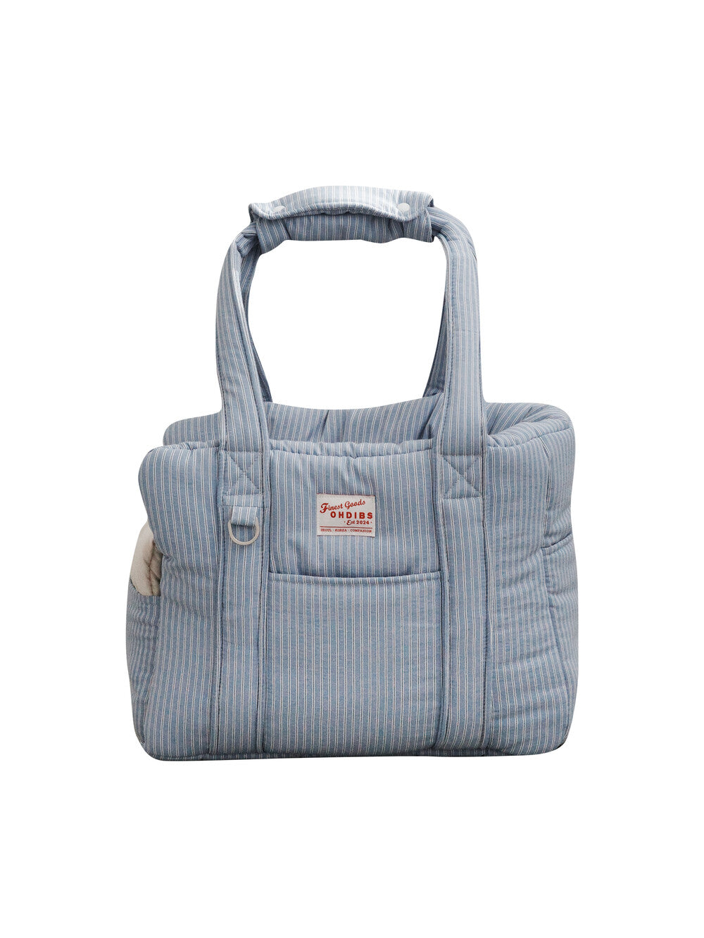 【予約】 DAY CARRY BAG (blue stripes)｜犬用キャリーバッグ