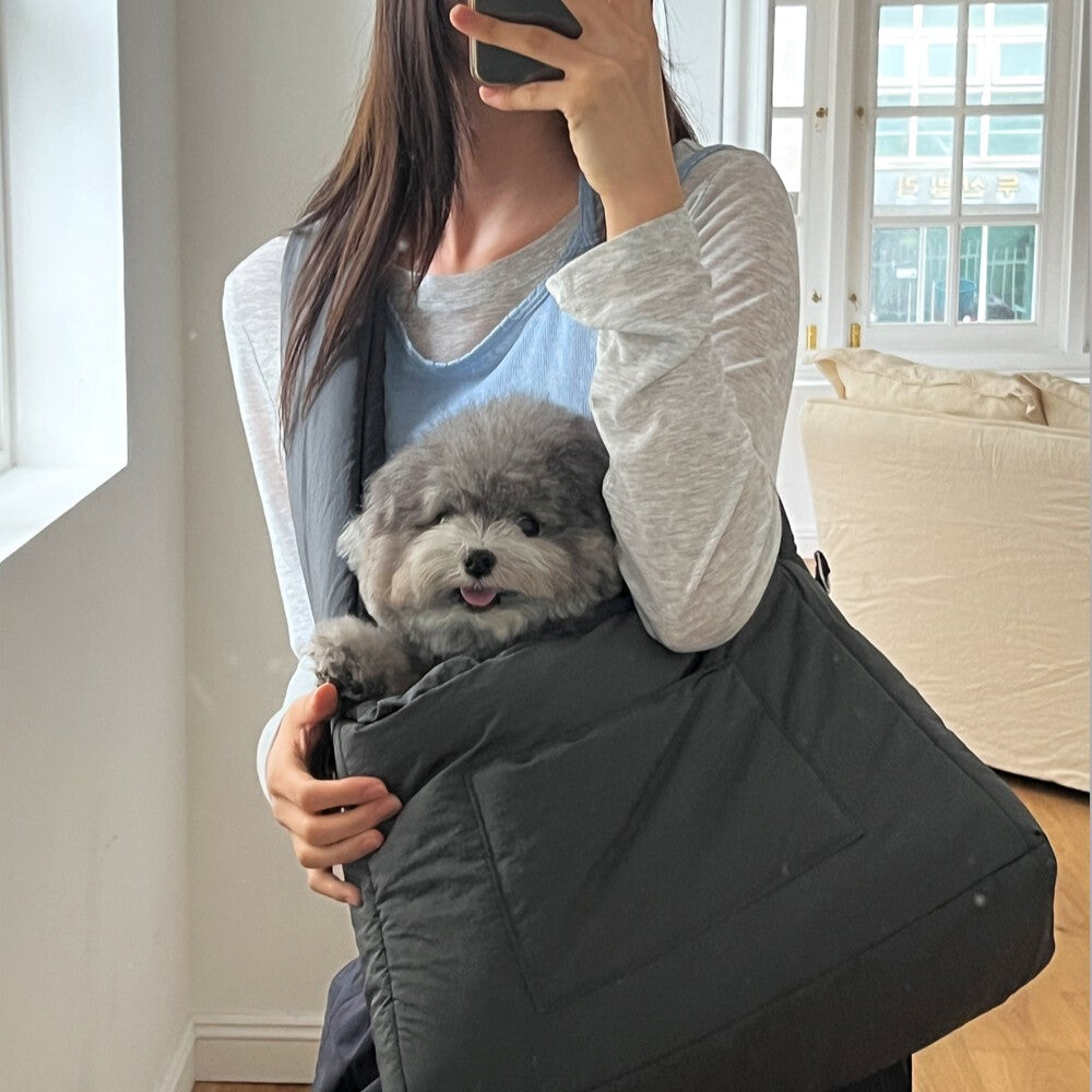 【予約】Dibsling Bag _ charcoal｜犬用キャリーバッグ・スリングバッグ