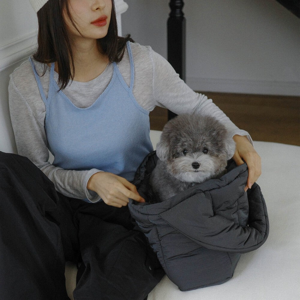 【予約】Dibsling Bag _ charcoal｜犬用キャリーバッグ・スリングバッグ