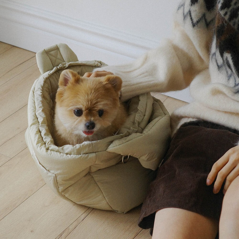 【予約】Dibsling Bag _ Butter beige｜犬用キャリーバッグ・スリングバッグ