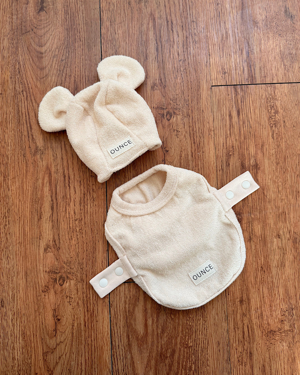 【予約】Terry bear vest & hat