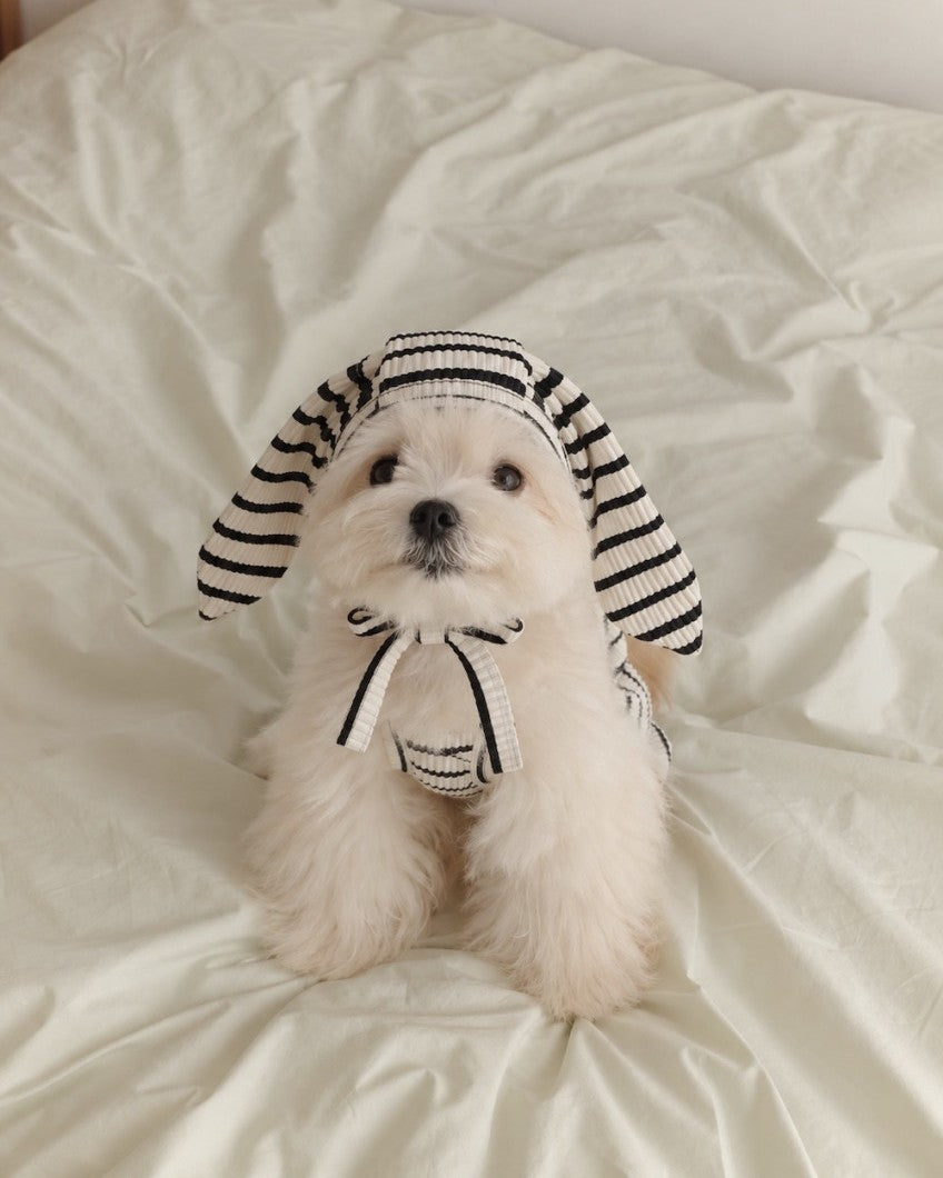 【予約】STRIPE BUNNY HAT ALL IN ONE