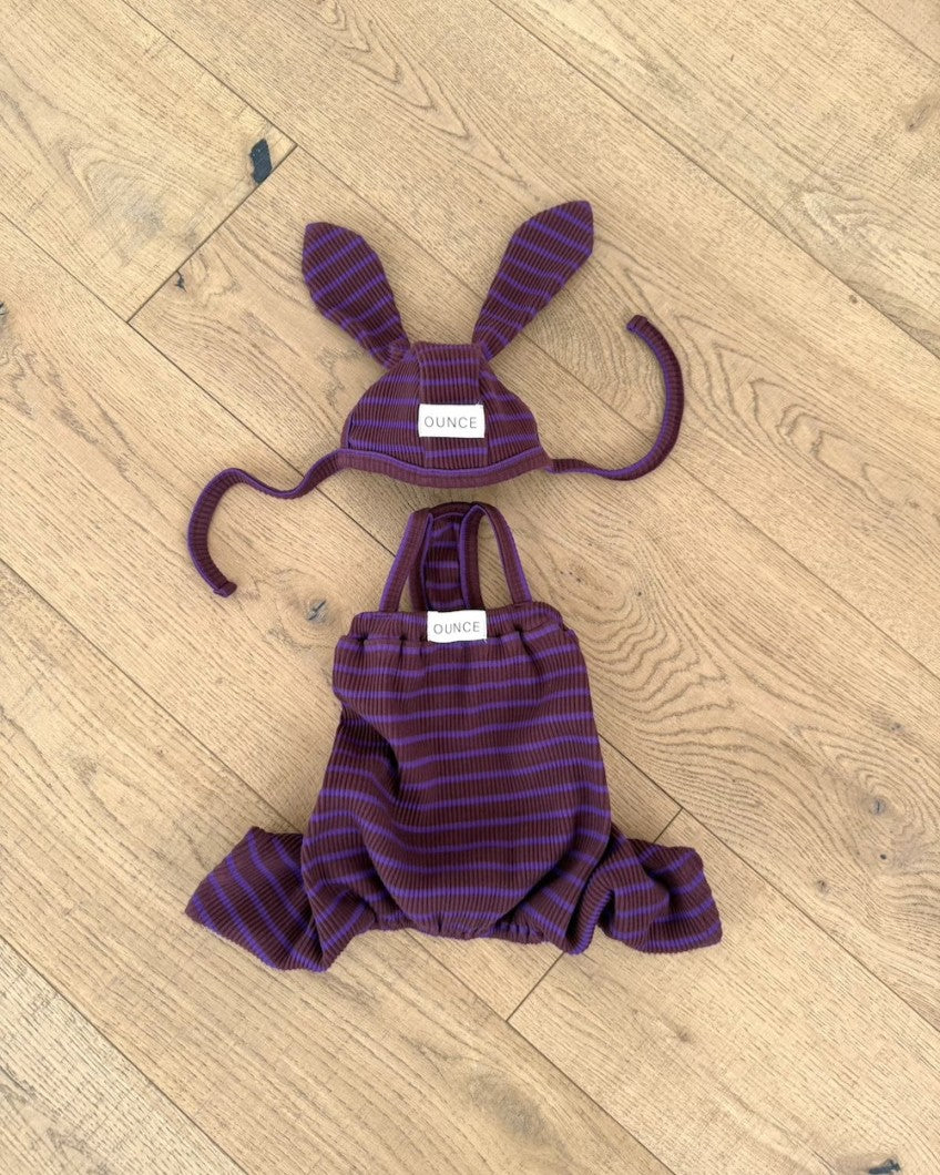 【予約】STRIPE BUNNY HAT ALL IN ONE