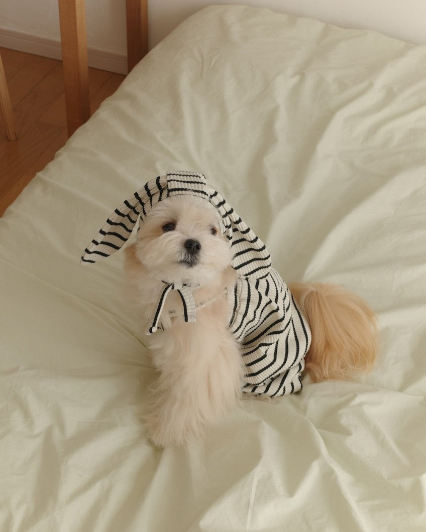 【予約】STRIPE BUNNY HAT ALL IN ONE