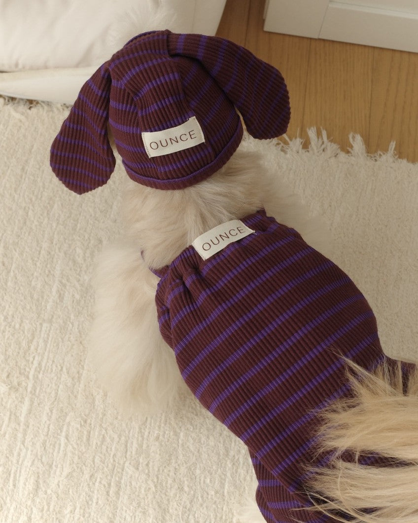 【予約】STRIPE BUNNY HAT ALL IN ONE