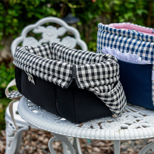 【受注生産】10th cozy check needbag｜犬用キャリーバッグ・スリングバッグ