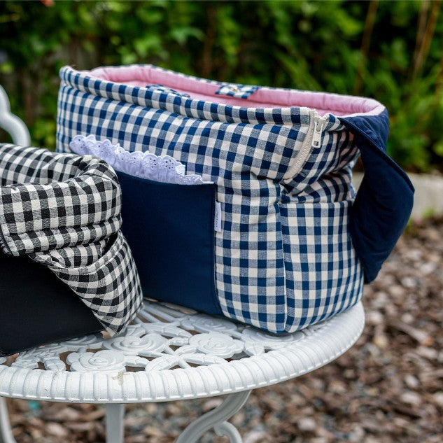 【受注生産】10th cozy check needbag｜犬用キャリーバッグ・スリングバッグ