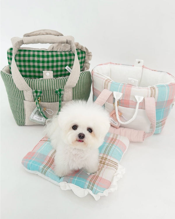 【受注生産】12th linen rorobag｜犬用キャリーバッグ