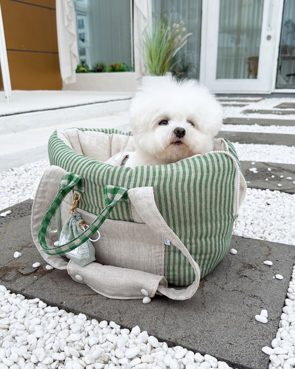 【受注生産】12th linen rorobag｜犬用キャリーバッグ