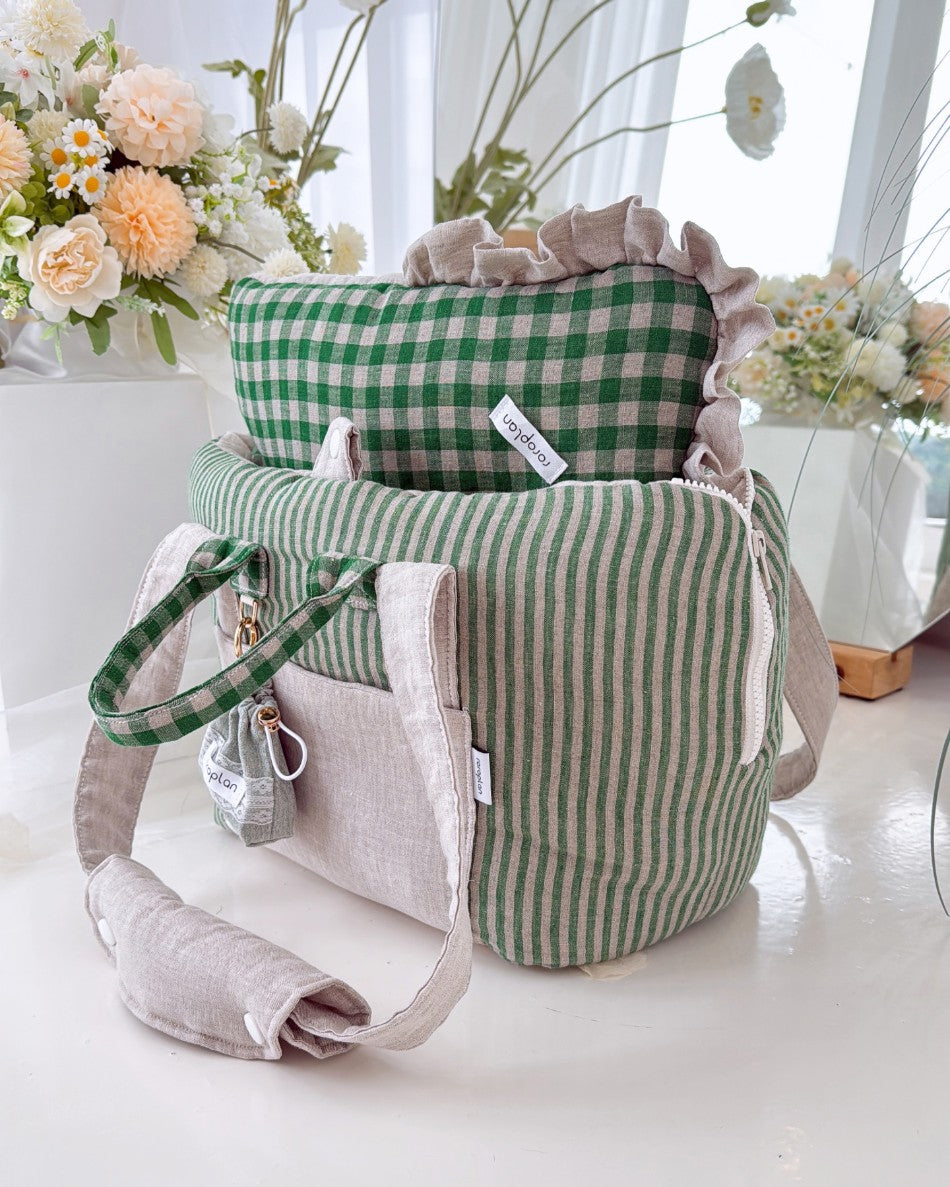 【受注生産】12th linen rorobag｜犬用キャリーバッグ
