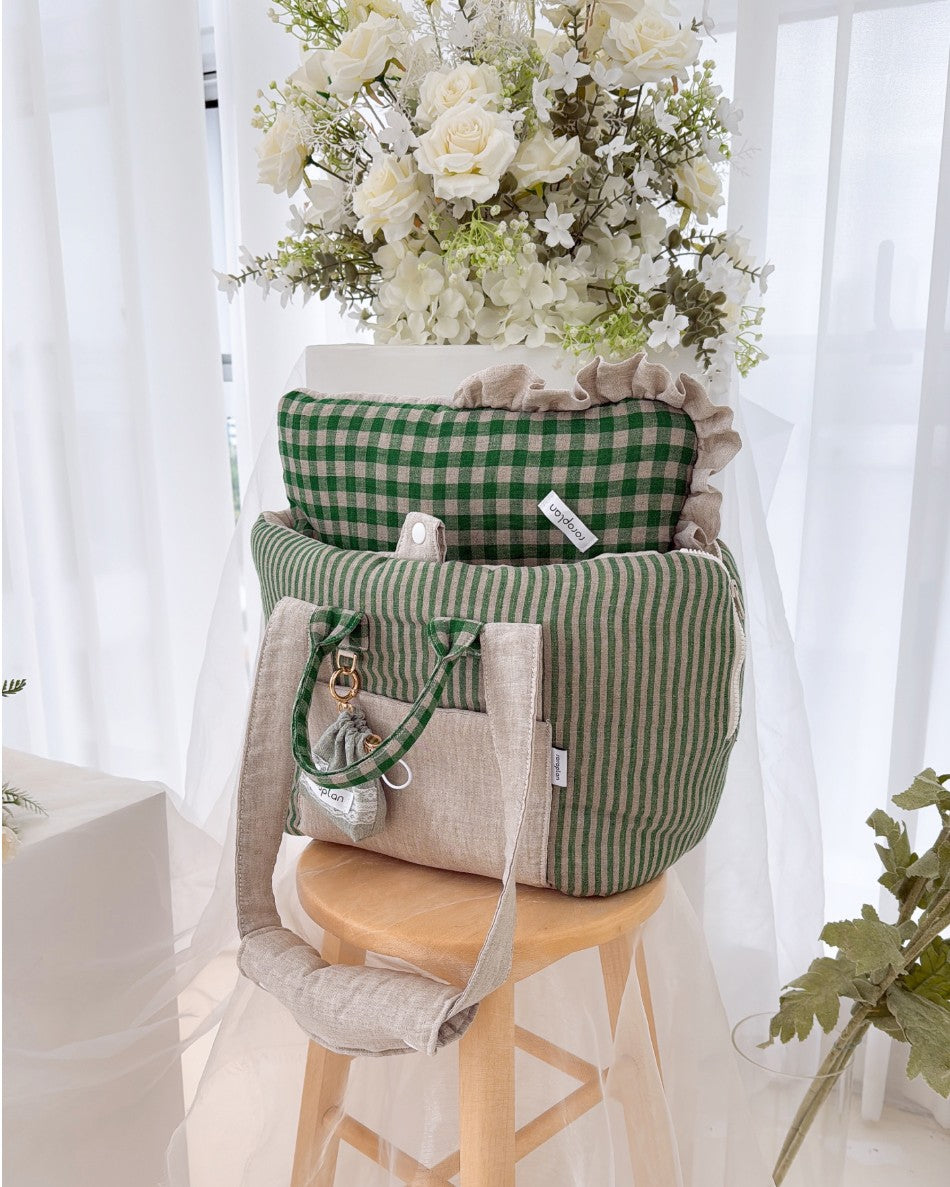 【受注生産】12th linen rorobag｜犬用キャリーバッグ