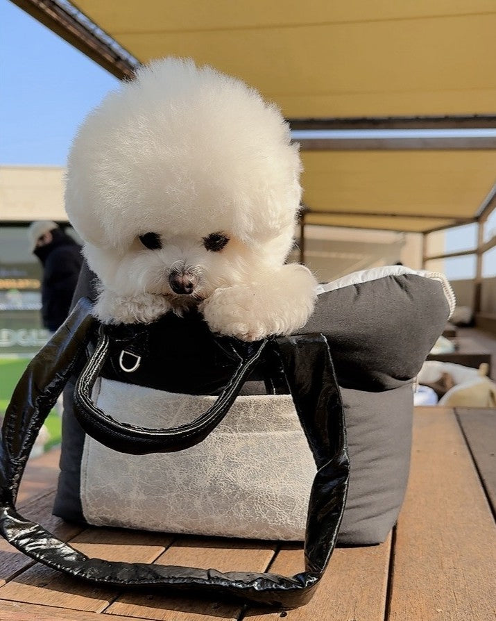 【受注生産】Cotton rorobag (Black)｜犬用キャリーバッグ
