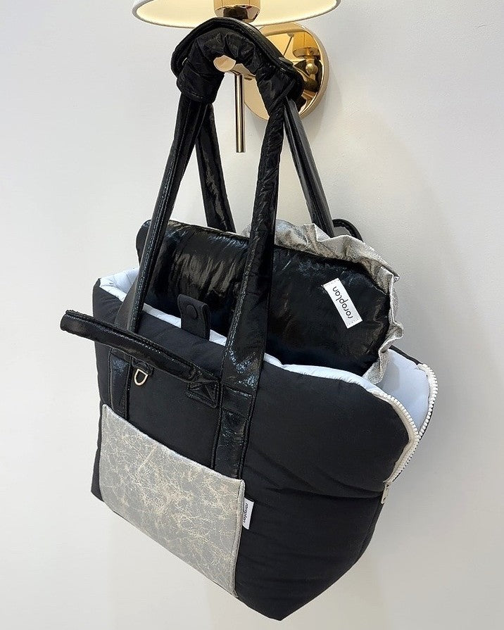【受注生産】Cotton rorobag (Black)｜犬用キャリーバッグ