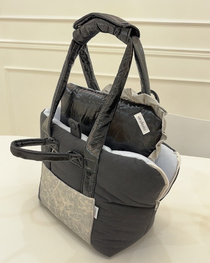 【受注生産】Cotton rorobag (Black)｜犬用キャリーバッグ