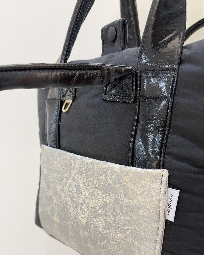 【受注生産】Cotton rorobag (Black)｜犬用キャリーバッグ
