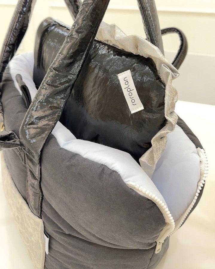 【受注生産】Cotton rorobag (Black)｜犬用キャリーバッグ