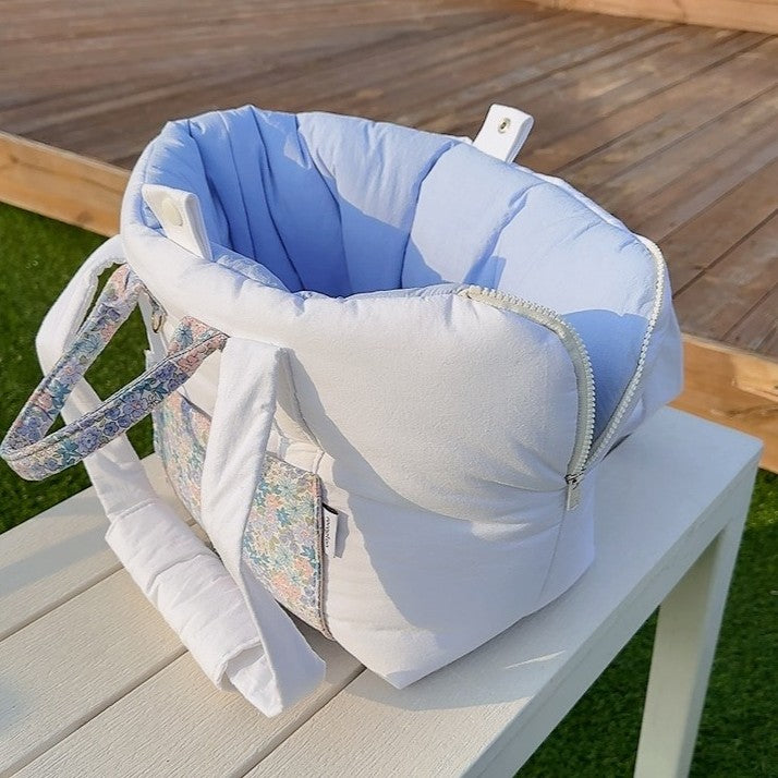 【受注生産】7th Cotton rorobag (White)｜犬用キャリーバッグ