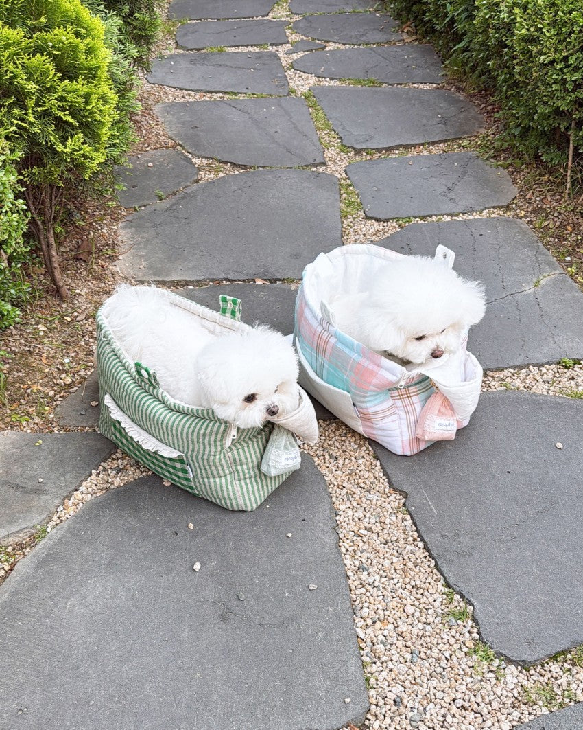 【受注生産】9th linen needbag｜犬用キャリーバッグ・スリングバッグ