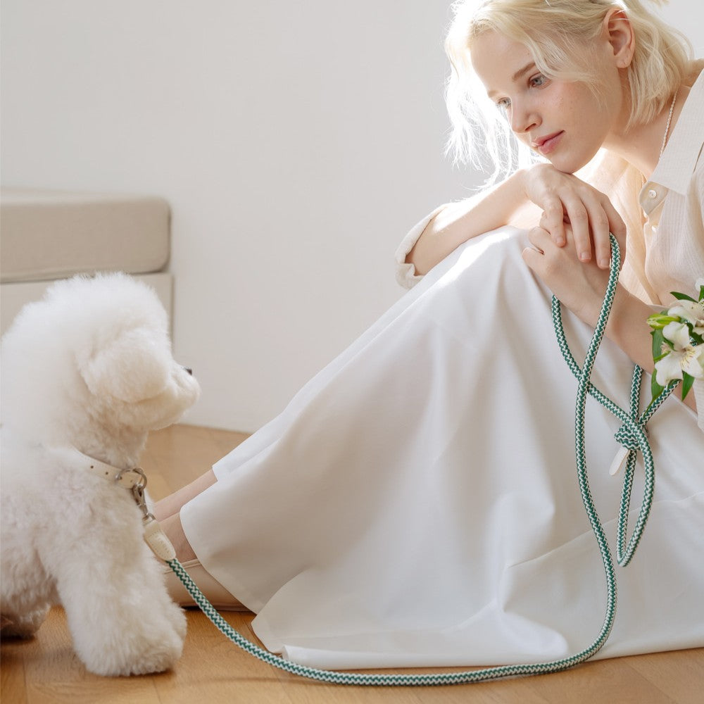 【予約】Rope leash classic - 1.8m（フォレストグリーン）